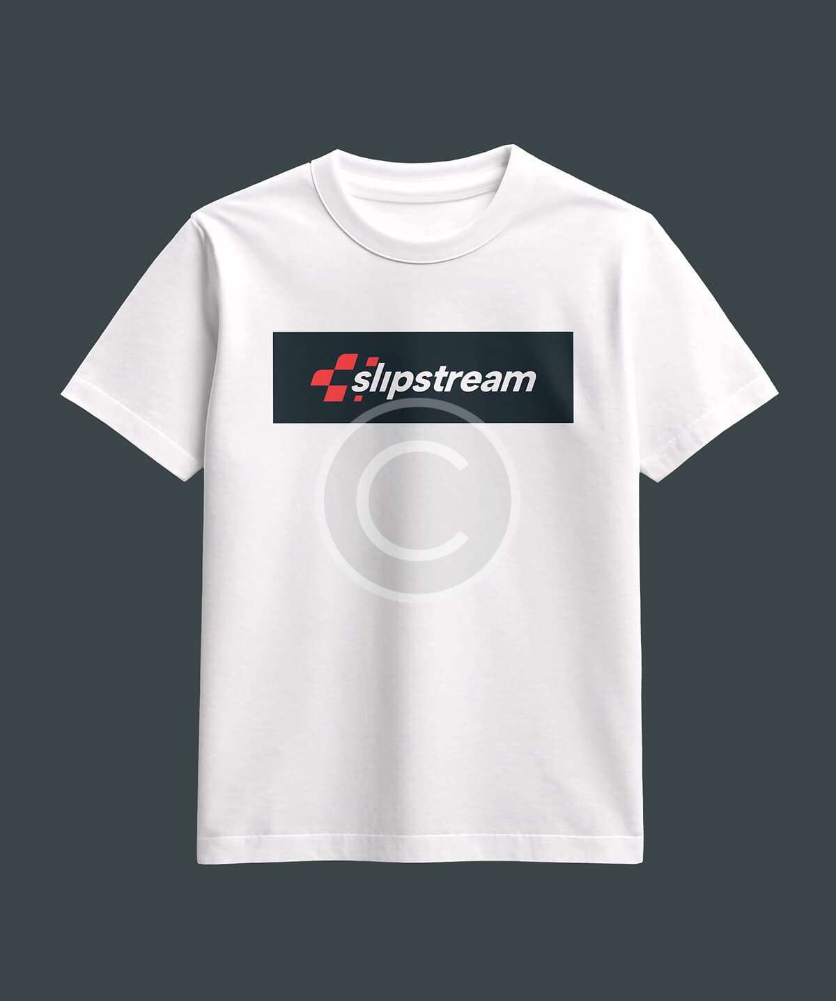 White motorsport graphic tee